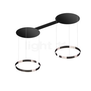 Occhio Mito Sospeso Due 60 Fix Narrow Pendelleuchte LED Kopf phantom/Baldachin schwarz matt - Occhio Air