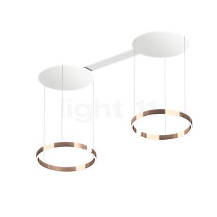 Occhio Mito Sospeso Due 60 Fix Wide Hanglamp LED kop rose goud/plafondkapje wit mat - Occhio Air