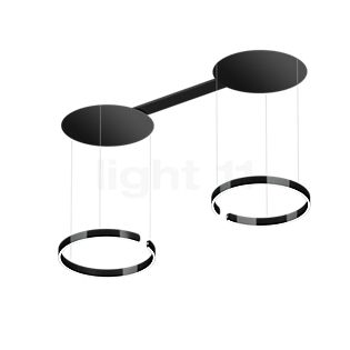 Occhio Mito Sospeso Due 60 Variabel Narrow Pendelleuchte LED Kopf black phantom/Baldachin schwarz matt - Occhio Air