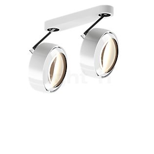 Occhio Più Alto 3d Doppio Volt C80 Spot LED 2 foyers tête blanc brillant/cache-piton blanc mat/couverture blanc - 2.700 K