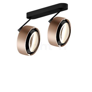 Occhio Più Alto 3d Doppio Volt S30 Spotlight LED 2 lamps head gold matt/ceiling rose black matt/cover black - 3,000 K