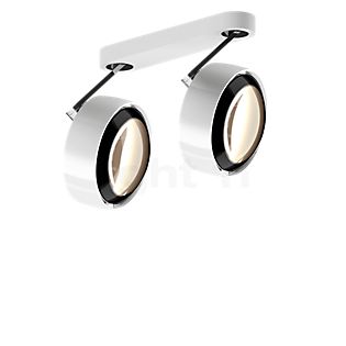 Occhio Più Alto 3d Doppio Volt S60 Straler LED 2-lichts kop wit glimmend/plafondkapje wit mat/afdekking zwart - 2.700 K