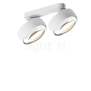 Occhio Più Alto Doppio Volt S100 Spot 2 foyers tête blanc mat/cache-piton blanc mat/couverture blanc - 3.000 K