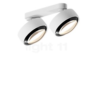 Occhio Più Alto Doppio Volt S30 Spot 2 foyers tête blanc mat/cache-piton blanc mat/couverture noir - 3.000 K