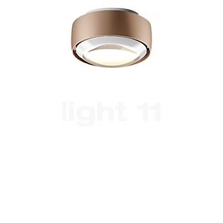 Occhio Più Alto V Volt S100 Lampada da soffitto LED testa dorato opaco/rosone bianco opaco/copertura bianco - 3.000 K