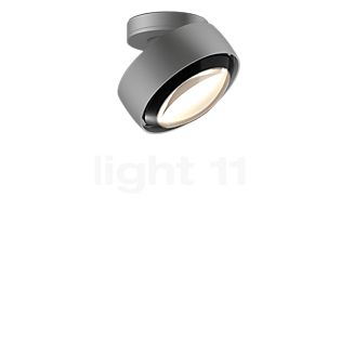 Occhio Più Alto Volt S30 Deckenleuchte LED Kopf chrom matt/Baldachin chrom matt/Abdeckung schwarz - 2.700 K