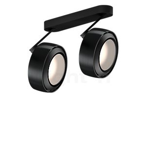 Occhio Più R Alto 3d Doppio Volt C80 Faretto LED 2 fuochi testa black phantom/rosone nero opaco/copertura nero opaco - 2.700 K