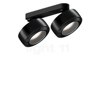 Occhio Più R Alto Doppio Volt S100 Faretto LED 2 fuochi testa black phantom/rosone nero opaco/copertura black phantom - 3.000 K