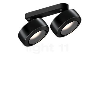 Occhio Più R Alto Doppio Volt S100 Spot LED 2 foyers tête black phantom/cache-piton noir mat/couverture noir mat - 3.000 K