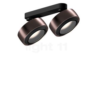 Occhio Più R Alto Doppio Volt S100 Spot LED 2 foyers tête phantom/cache-piton noir mat/couverture noir mat - 3.000 K