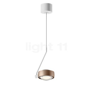 Occhio Sento Filo Var Up D Pendant Light LED head gold matt/body white matt/ceiling rose white matt - 2,700 K - Occhio Air