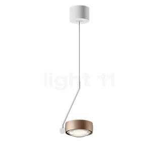 Occhio Sento Filo Var Up E Pendant Light LED head gold matt/body white matt/ceiling rose white matt - 2,700 K - Occhio Air