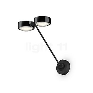 Occhio Sento Parete Doppio 40 Up E, lámpara de pared LED cabeza black phantom/cuerpo negro mate/soporte negro mate - 2.700 K - Occhio Air