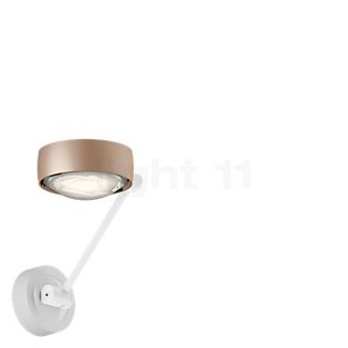 Occhio Sento Parete Singolo 20 Up D Væglampe LED hoved guld mat/body hvid mat/vægbeslag hvid mat - 3.000 K - Occhio Air