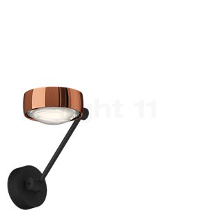 Occhio Sento Parete Singolo 20 Up D Wandlamp LED hoofd rosegold/body zwart mat/houder zwart mat - 2.700 K