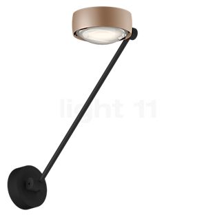 Occhio Sento Parete Singolo 40 Up D Wandlamp LED hoofd goud mat/body zwart mat/houder zwart mat - 3.000 K - Occhio Air