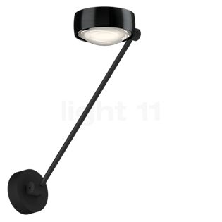 Occhio Sento Parete Singolo 40 Up D, lámpara de pared LED cabeza black phantom/cuerpo negro mate/soporte negro mate - 2.700 K - Occhio Air