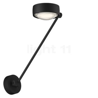 Occhio Sento Parete Singolo 40 Up D, lámpara de pared LED cabezal negro mate/cuerpo negro mate/soporte negro mate - 3.000 K - Occhio Air