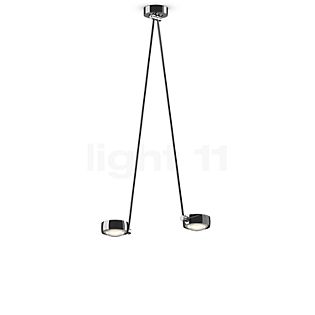 Occhio Sento Soffitto Due 100 Up E Plafondlamp LED 2-lichts kop chroom glimmend/body chroom glimmend/plafondkapje chroom glimmend - 2.700 K - Occhio Air