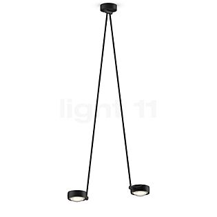 Occhio Sento Soffitto Due 125 Up E Plafondlamp LED 2-lichts kop zwart mat/body zwart mat/plafondkapje zwart mat - 2.700 K - Occhio Air