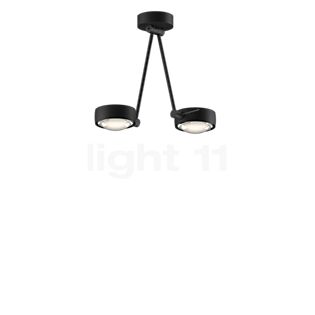 Occhio Sento Soffitto Due 30 Up E Plafondlamp LED 2-lichts kop zwart mat/body zwart mat/plafondkapje zwart mat - 3.000 K - Occhio Air