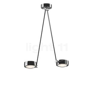 Occhio Sento Soffitto Due 60 Up E Plafondlamp LED 2-lichts kop chroom glimmend/body chroom glimmend/plafondkapje chroom glimmend - 2.700 K - Occhio Air