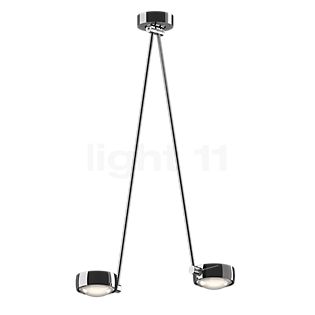 Occhio Sento Soffitto Due 80 Up E Plafondlamp LED 2-lichts kop chroom glimmend/body chroom glimmend/plafondkapje chroom glimmend - 3.000 K - Occhio Air