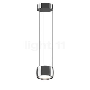 Occhio Sento Sospeso Fix Up D Hanglamp LED kop chroom glimmend/plafondkapje chroom glimmend - 2.700 K - Occhio Air