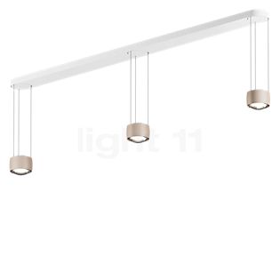 Occhio Sento Sospeso Tre Fix D Hanglamp LED 3-lichts kop goud mat/plafondkapje wit mat - 2.700 K - Occhio Air