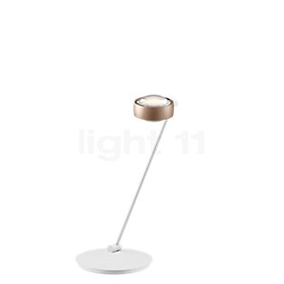 Occhio Sento Tavolo 60 D Lampe de table LED à gauche tête doré mat/corps blanc mat - 3.000 K - Occhio Air