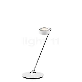 Occhio Sento Tavolo 60 D, lámpara de sobremesa LED izquierda cabeza blanco brillo/cuerpo cromo brillo - 3.000 K - Occhio Air