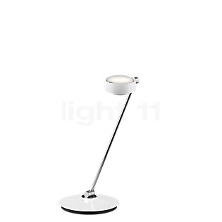 Occhio Sento Tavolo 60 E Bordlampe LED venstre hoved hvid skinnende/body krom skinnende - 3.000 K - Occhio Air