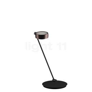 Occhio Sento Tavolo 60 E Lampe de table LED à droite tête phantom/corps noir mat - 3.000 K - Occhio Air