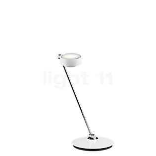 Occhio Sento Tavolo 60 E, lámpara de sobremesa LED derecha cabeza blanco brillo/cuerpo cromo brillo - 3.000 K - Occhio Air