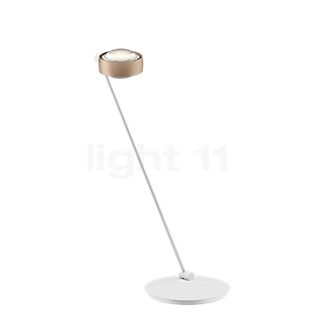 Occhio Sento Tavolo 80 D Lampe de table LED à droite tête doré mat/corps blanc mat - 3.000 K - Occhio Air