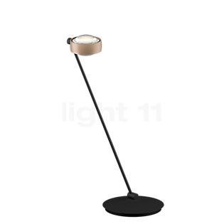 Occhio Sento Tavolo 80 D Lampe de table LED à droite tête doré mat/corps noir mat - 3.000 K - Occhio Air