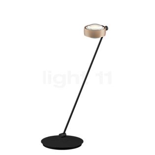 Occhio Sento Tavolo 80 D, lámpara de sobremesa LED izquierda cabeza dorado mate/cuerpo negro mate - 3.000 K - Occhio Air