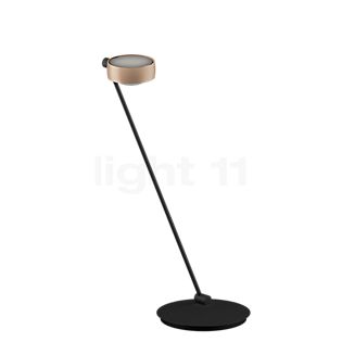 Occhio Sento Tavolo 80 E Lampe de table LED à droite tête doré mat/corps noir mat - 3.000 K - Occhio Air