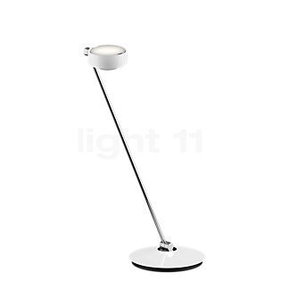 Occhio Sento Tavolo 80 E, lámpara de sobremesa LED derecha cabeza blanco brillo/cuerpo cromo brillo - 3.000 K - Occhio Air