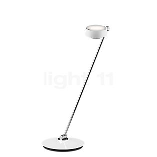 Occhio Sento Tavolo 80 E, lámpara de sobremesa LED izquierda cabeza blanco brillo/cuerpo cromo brillo - 3.000 K - Occhio Air