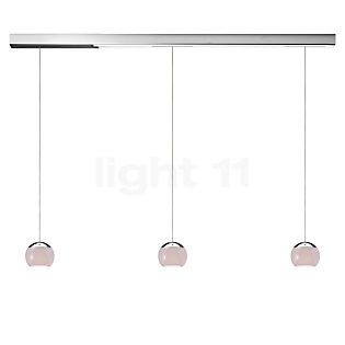 Oligo Balino Hanglamp 3-lichts LED - onzichtbaar in hoogte verstelbaar plafondkapje chroom - hoofd chroom glanzend/diamantgrijs glanzend
