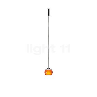 Oligo Balino, lámpara de suspensión 1 foco LED cromo/naranja