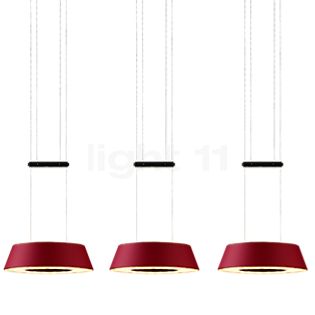 Oligo Glance Hanglamp LED 3-lichts rood mat