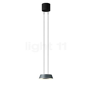 Oligo Glance Pendelleuchte LED - unsichtbar höhenverstellbar Baldachin schwarz matt/Kopf grau matt