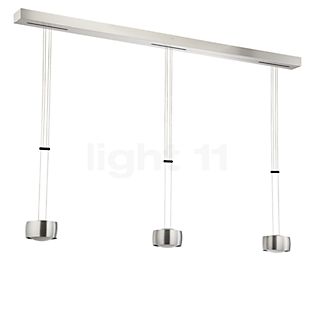 Oligo Grace Pendelleuchte LED 3-flammig - höhenverstellbar Baldachin aluminium gebürstet/Kopf aluminium gebürstet