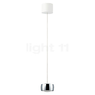 Oligo Grace Suspension 1 foyer LED, avec réglage en hauteur invisible aluminium brossé