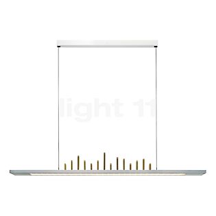 Oligo Paläo Suspension LED aluminium brossé, blanc mat