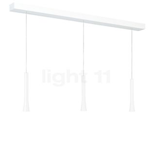 Oligo Rio Hanglamp 3-lichts LED - onzichtbaar in hoogte verstelbaar plafondkapje wit - hoofd wit