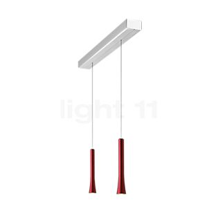 Oligo Rio Suspension 2 foyers LED - réglage en hauteur invisible cache-piton aluminium - tête rot