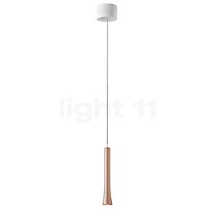 Oligo Rio, lámpara de suspensión 1 foco LED - altura ajustable de forma invisible cobre